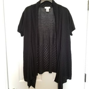 Black Shortsleeve Cardigan